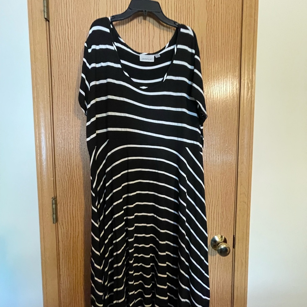 Black and White Striped Dress